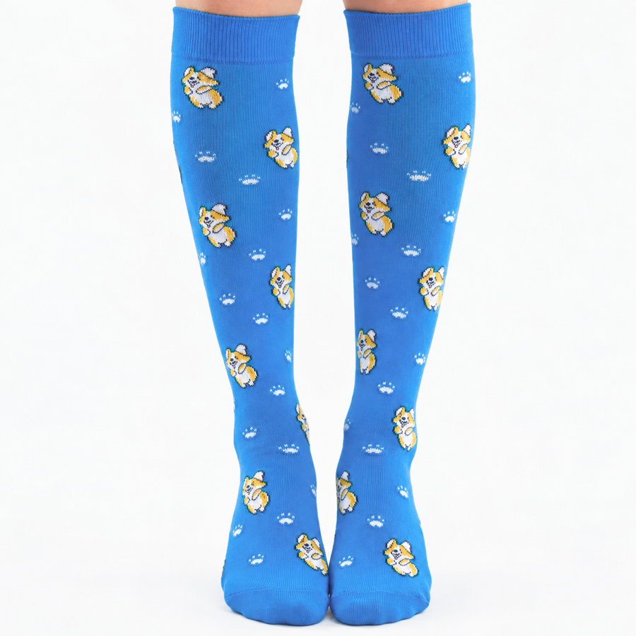 Skarpety kompresyjne Soxee™ — Corgi Sky / S/M